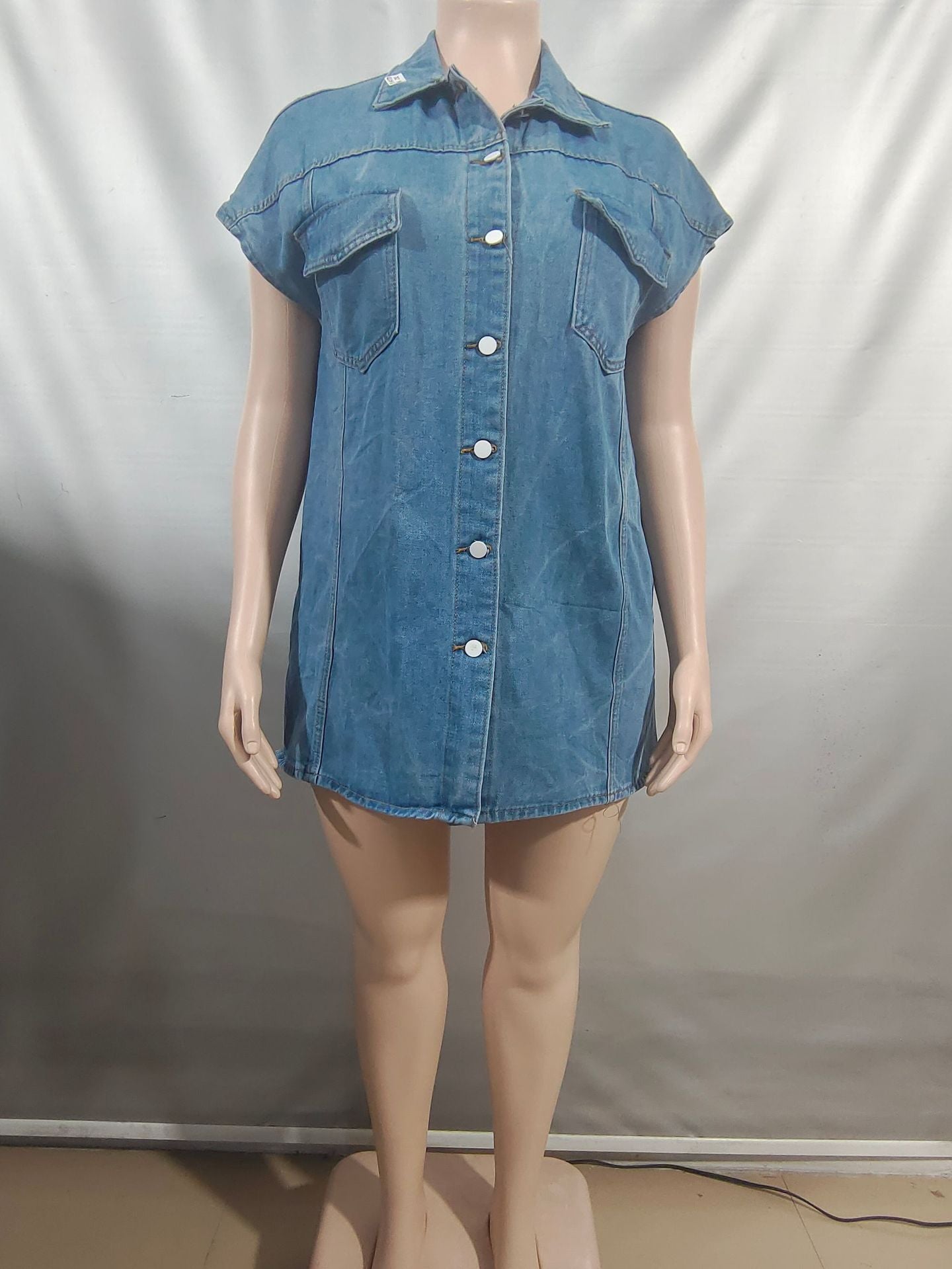 Women Casual Denim sleeveless jacket 10