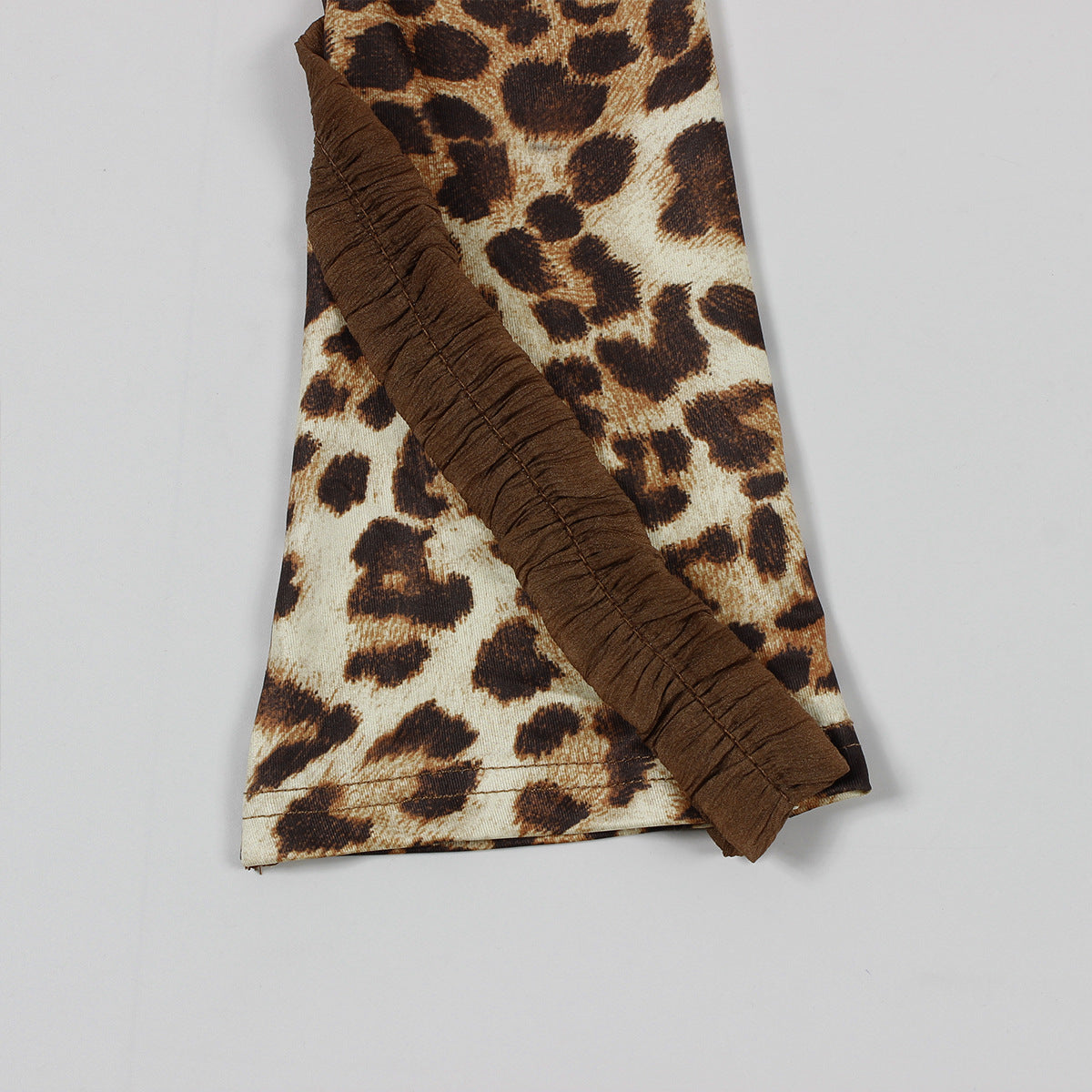 Fashion Slimming Sexy Patchwork Hollow Leopard Print Mesh See-Through Jumpsuit 11