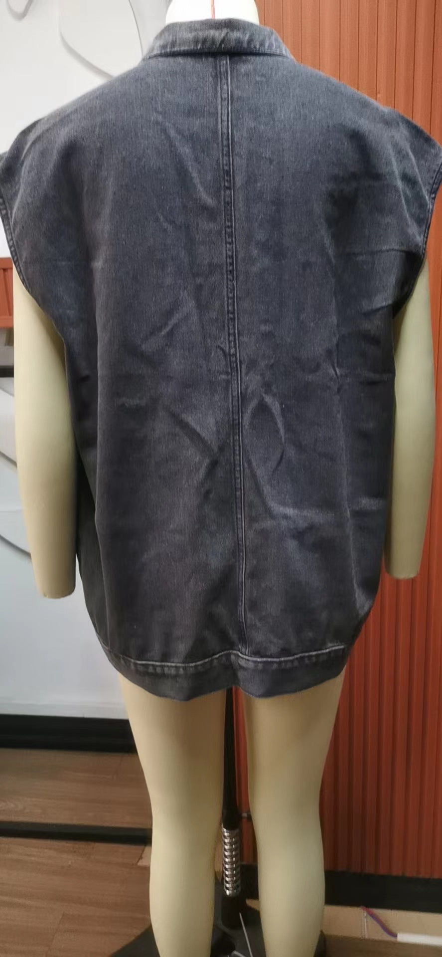 Women Fashion Loose Denim Vest 14