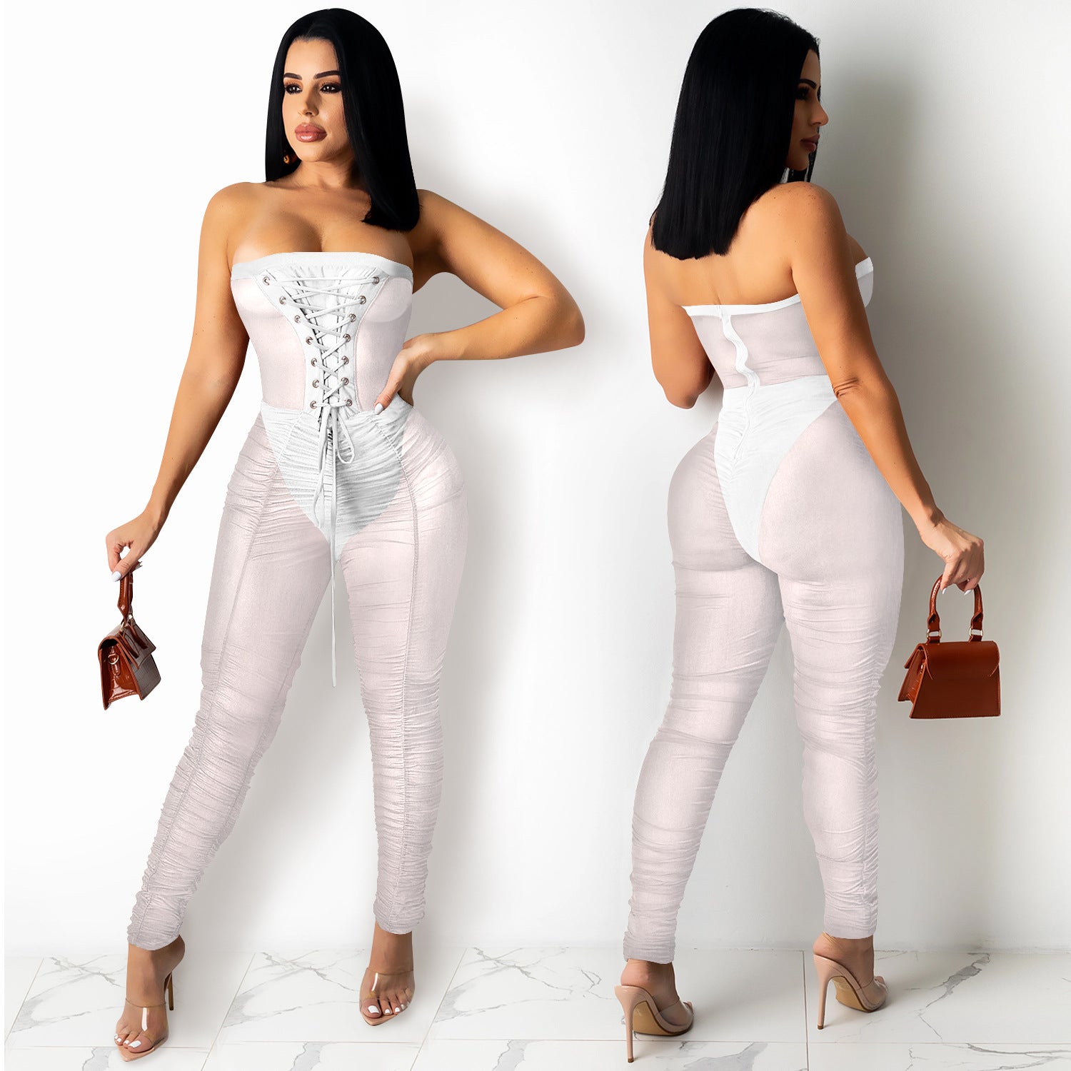 Women Sexy See-Through Jumpsuit 4