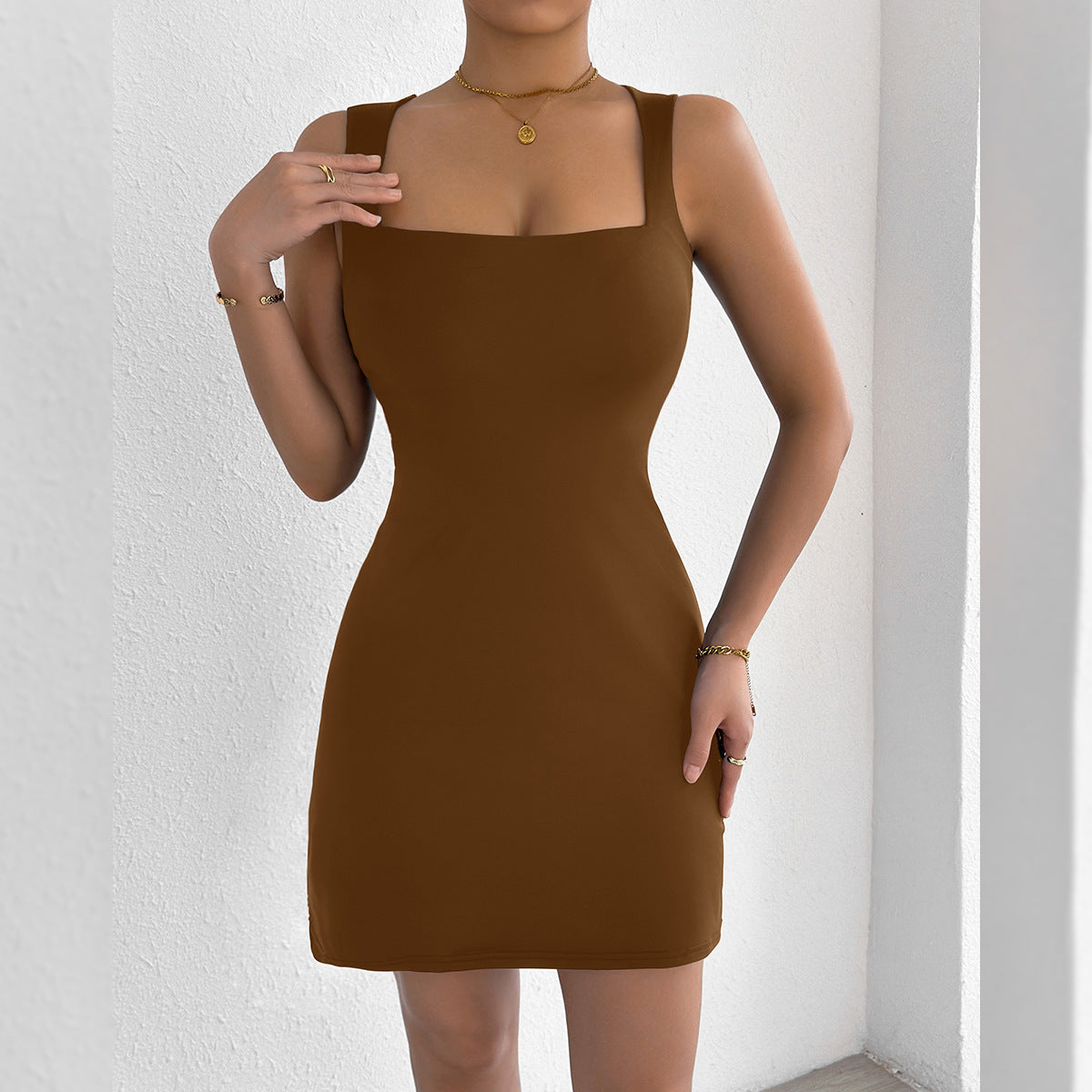 Women's Fashion Slim Strap Sexy Dress 9