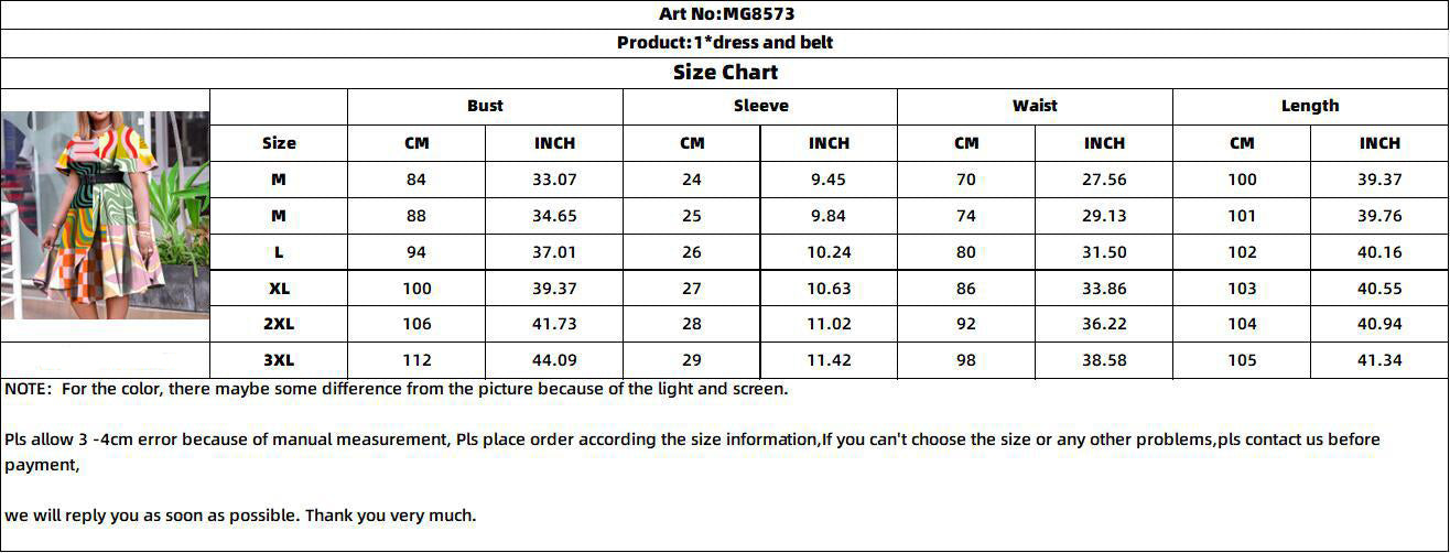 Plus Size African Women Lace Up Print Dress 12