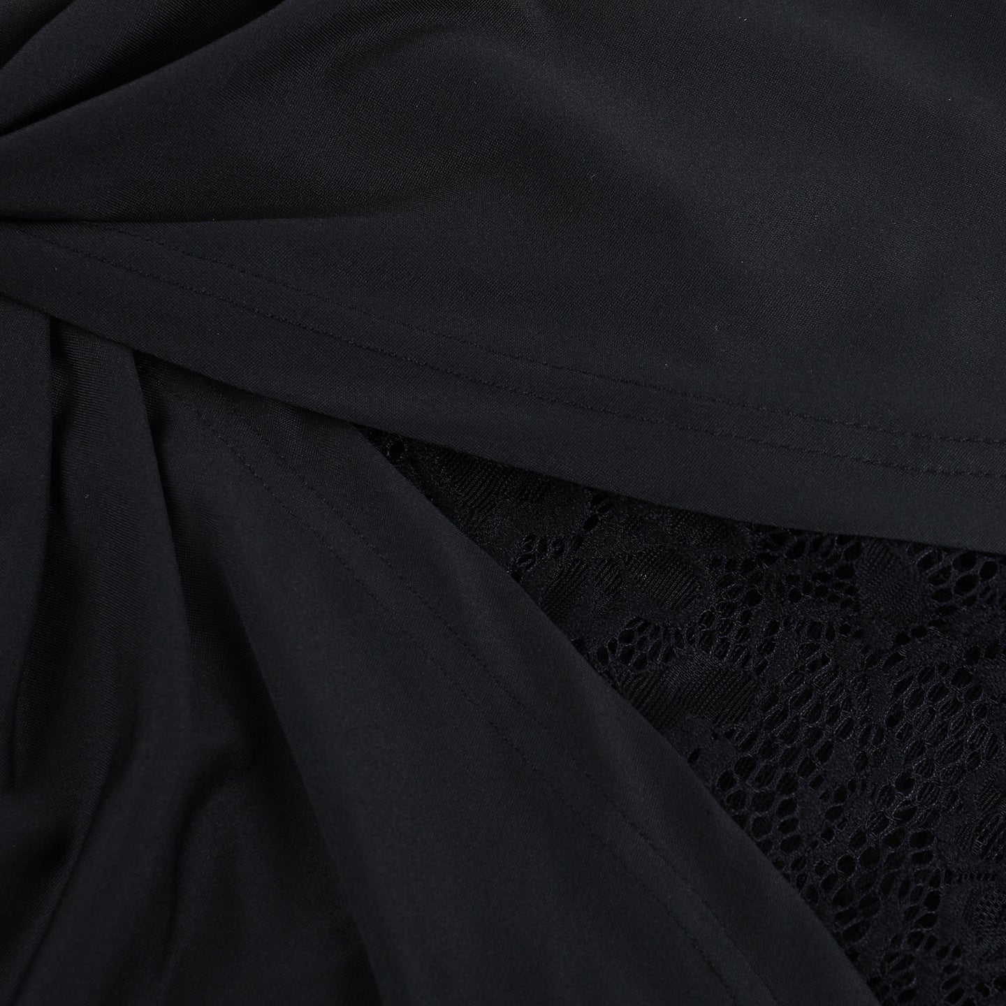 Women Fall Sexy See-Through Cutout Round Neck Long-Sleeved Bodycon Dress 17