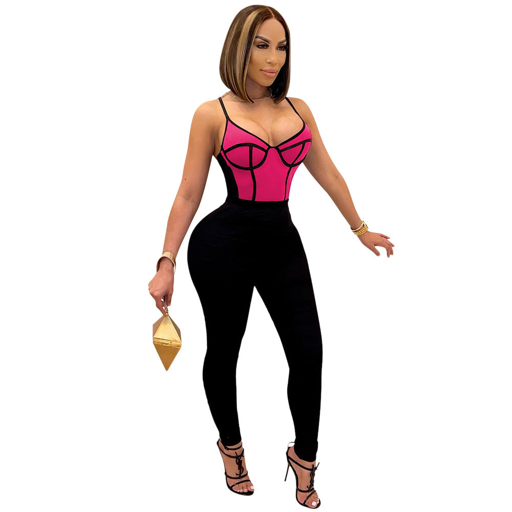 Autumn Women'S Fashion Sexy Strap Tight Fitting Women'S Jumpsuit 6