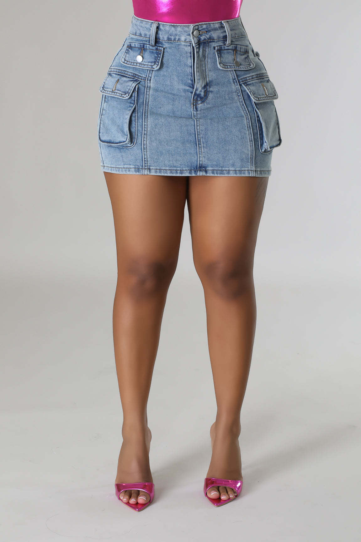 Sexy Fit Denim Mini Skirt Bodycon Club Skirt 3