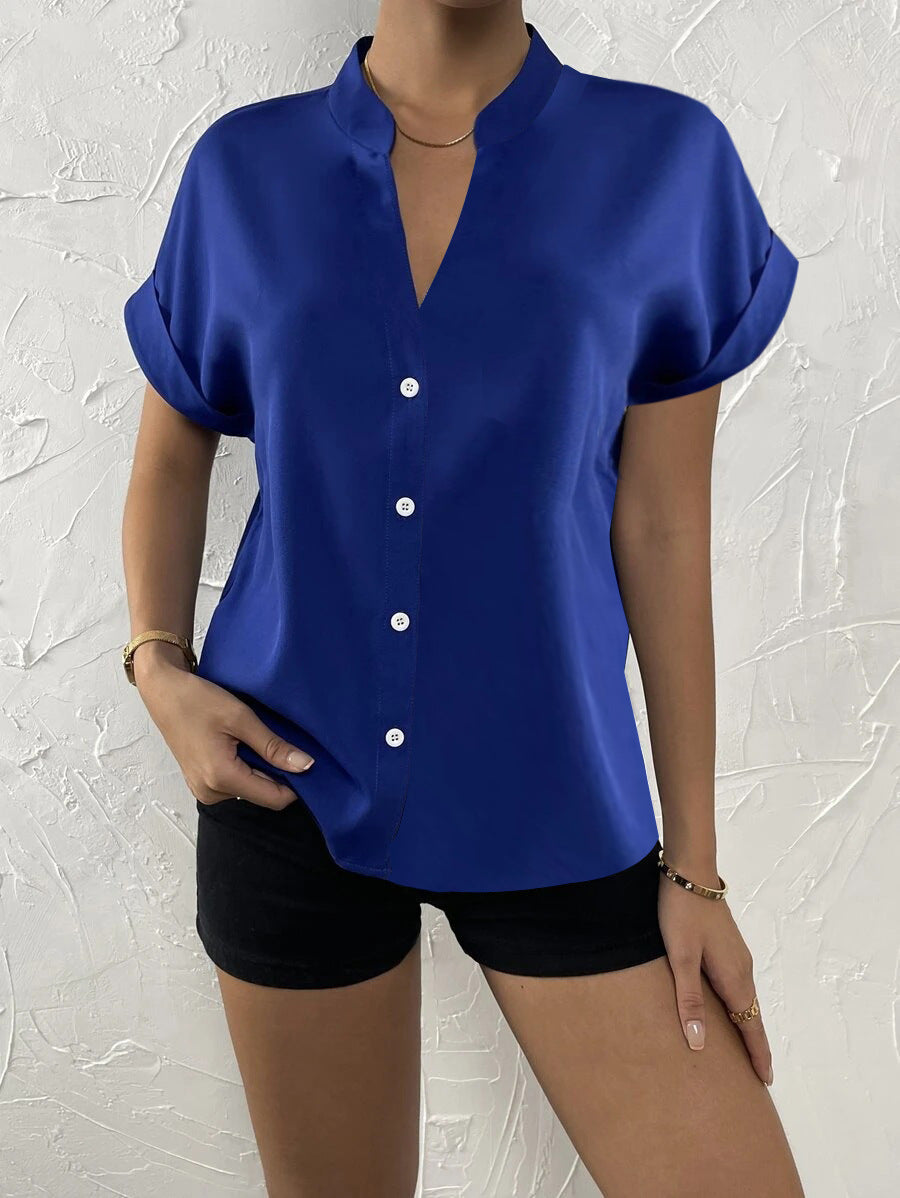 Women summer v-neck shirt