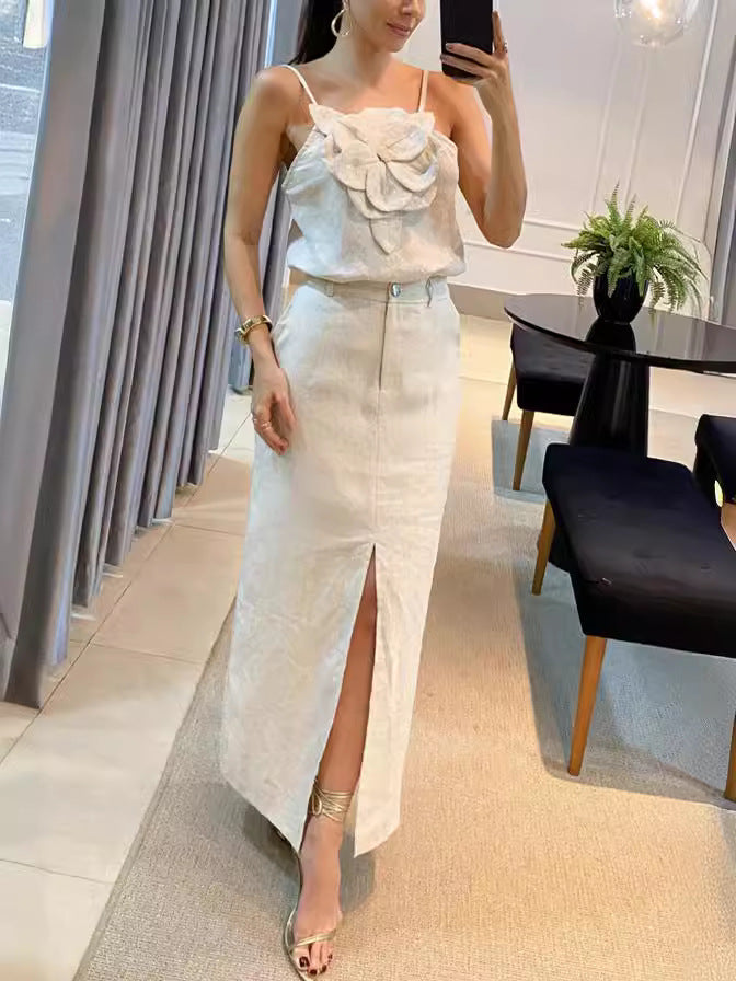 Women top and pocket skirt, two-piece set 5