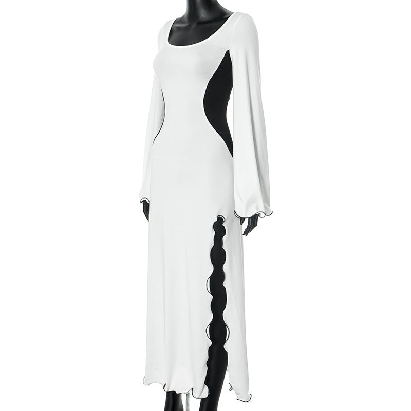 Women Autumn Slit Long Dress 8