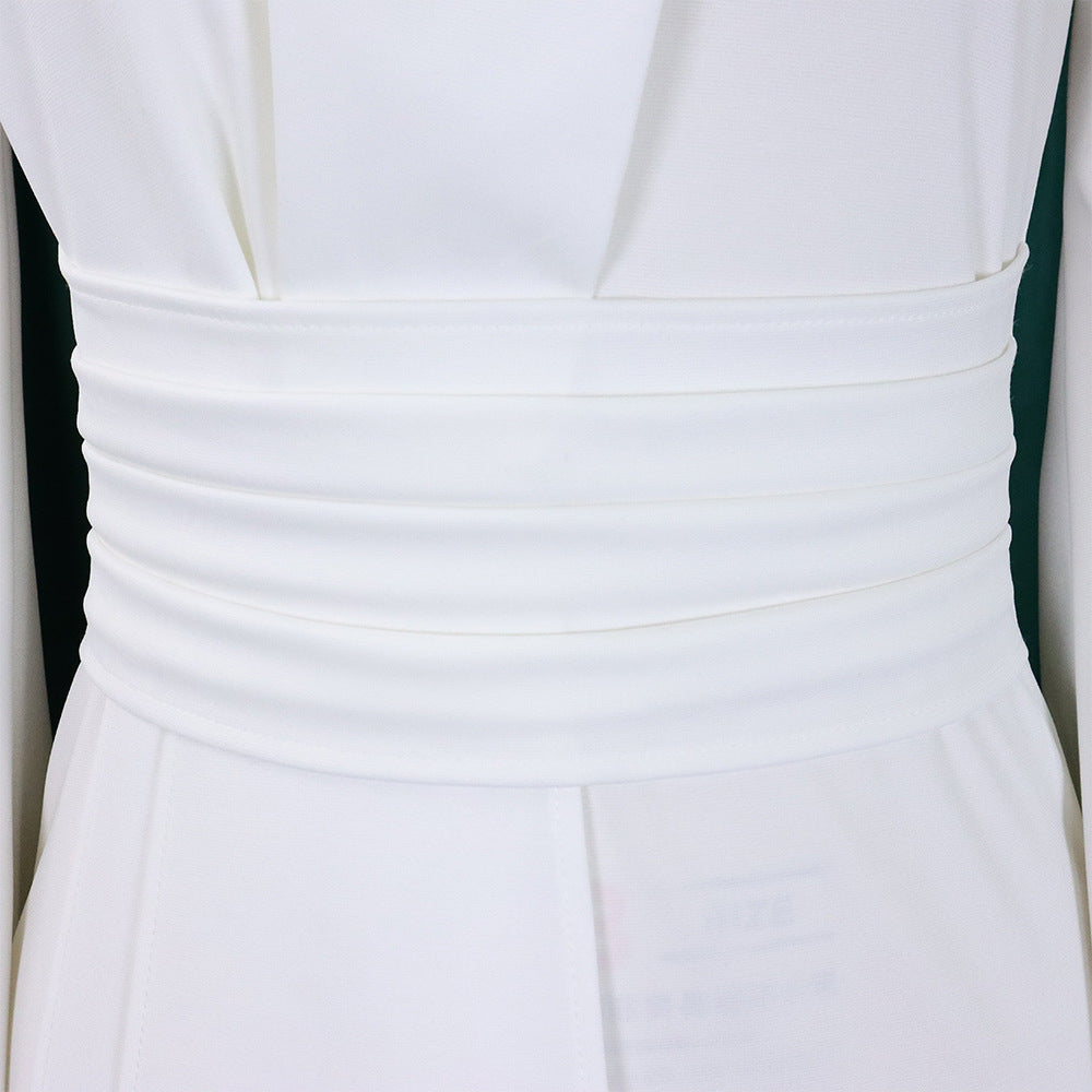 Women's Solid Color Professional Fashion Chic Plus Size Elegant African Dress 28