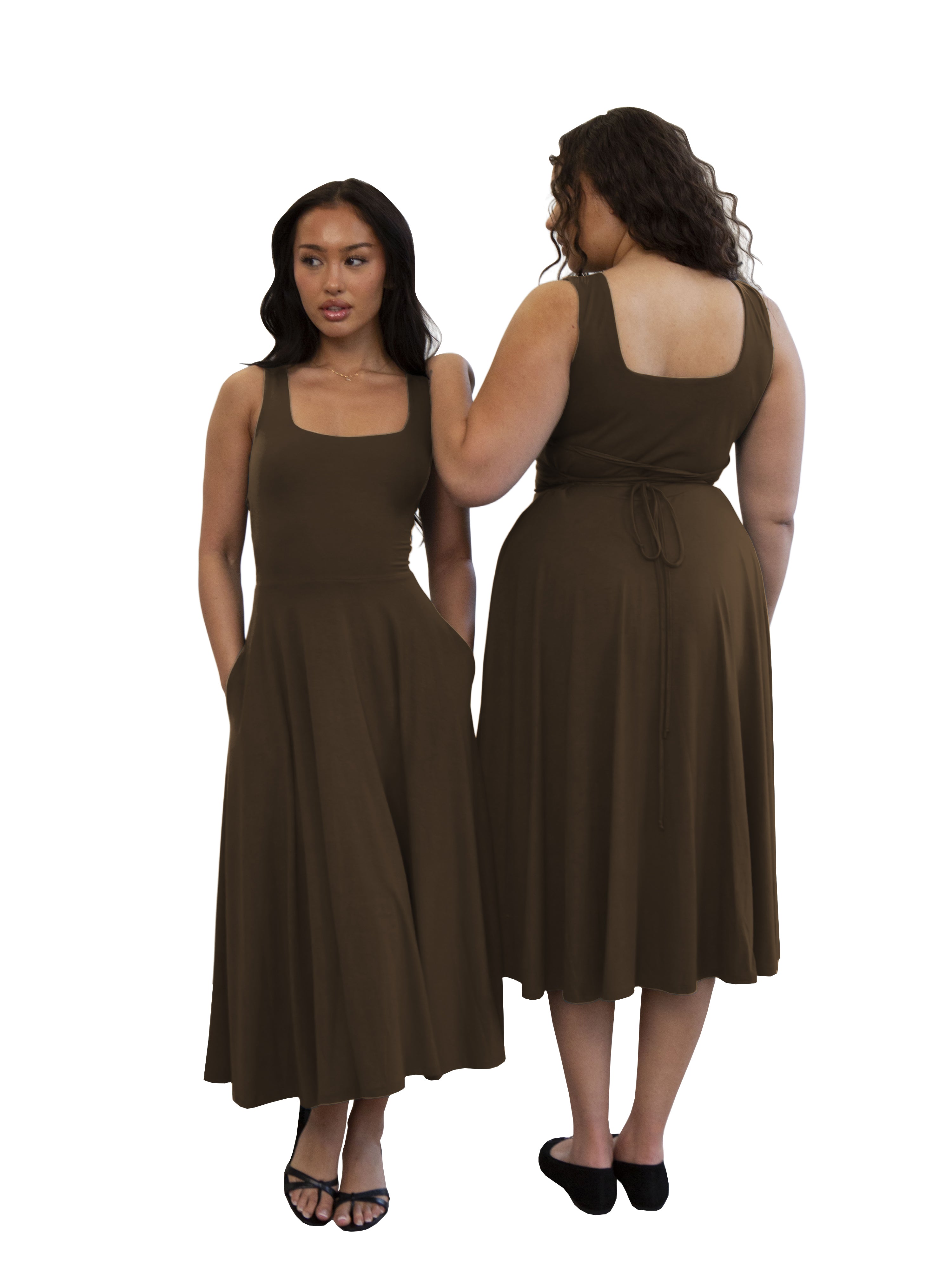 Women Solid Sleeveless Dress 21