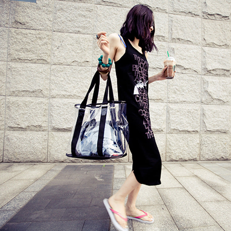 Summer Transparent Tote Bag Popular Women's Beach Bag 8