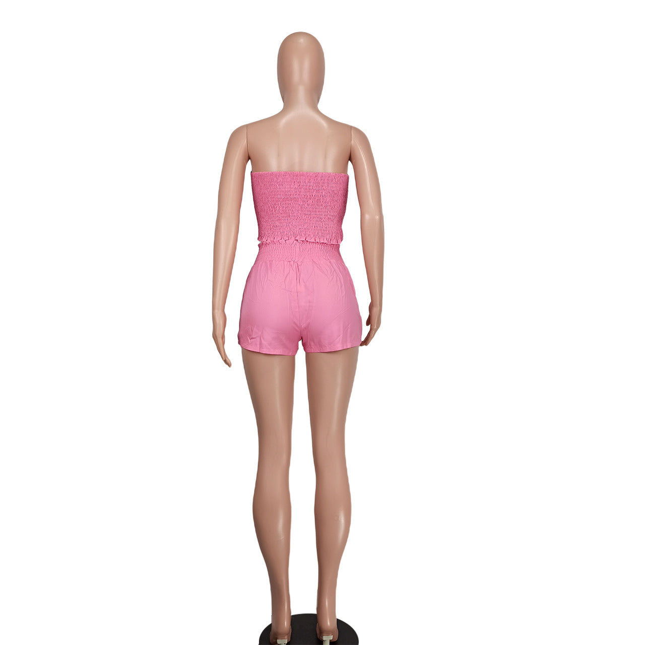 Women Sexy Off Shoulder Drawstring Crop Top and Shorts Two-Piece Set 10