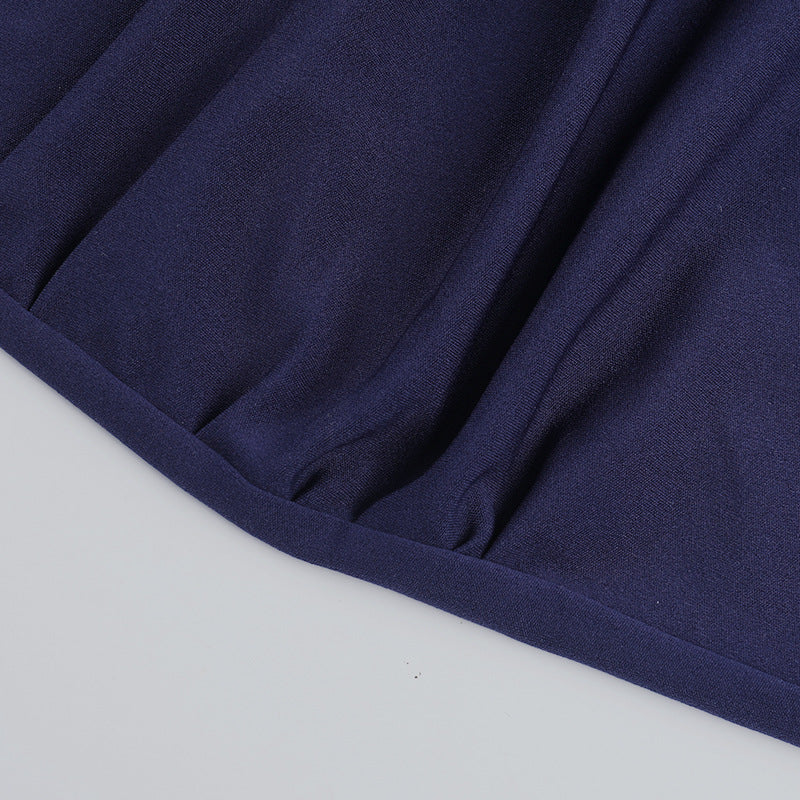 Women Basics crossover Knot Long-Sleeve Mini Dress 14