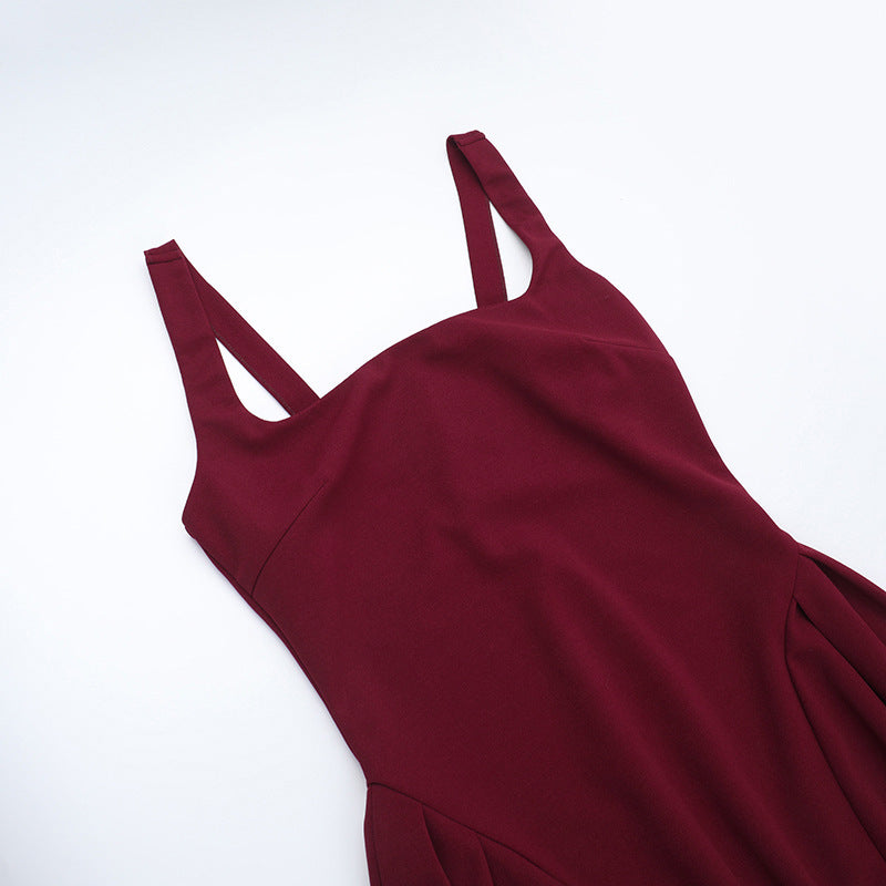 Women's Strapless Square Neck Sexy Low Back Slim Waist Chic Maxi Dress 12