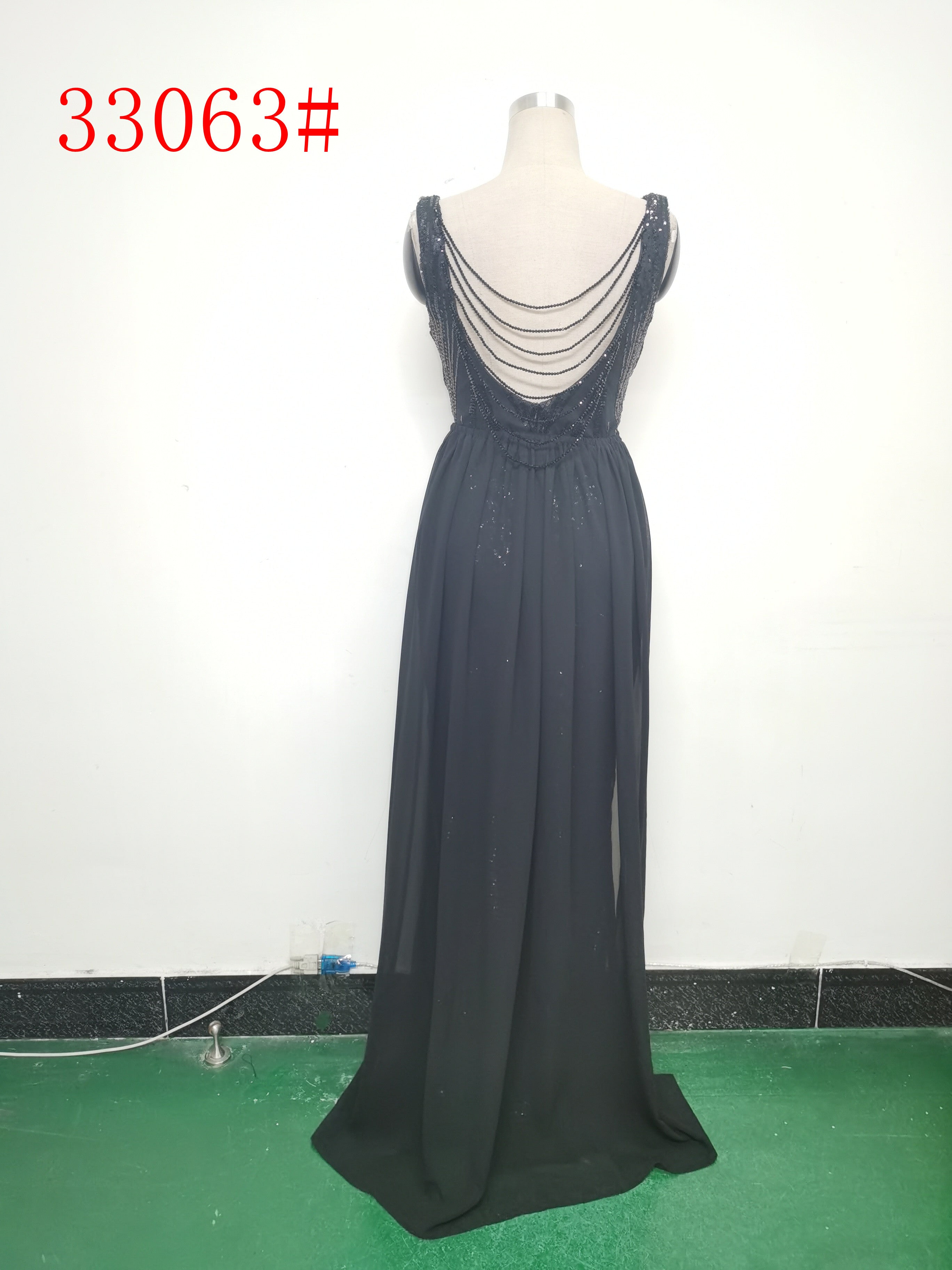 Elegant Sequin Rhinestone Chain Evening Dress 18