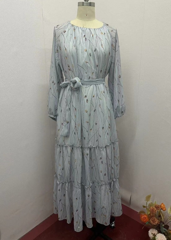 Women Fall Printed Bohemian Maxi Dress 7