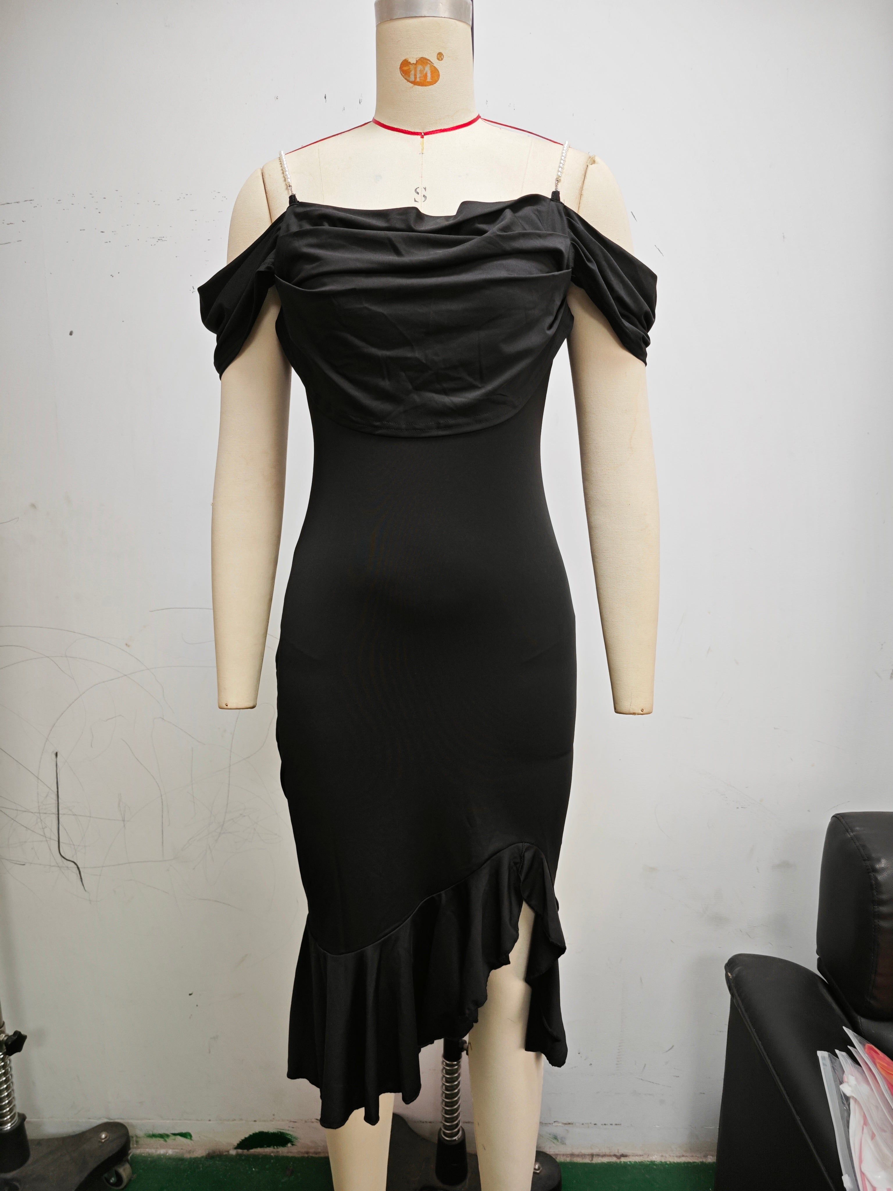 Women Pearl Chain Dress 13