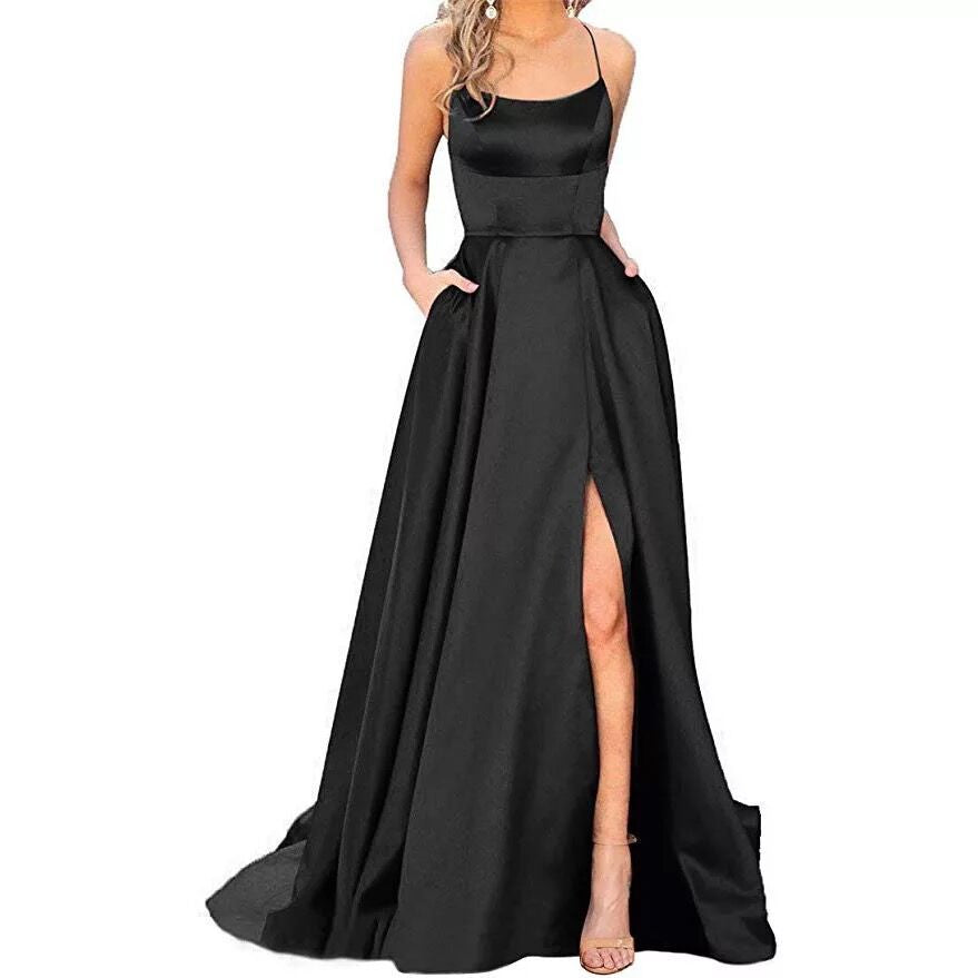 Solid Color Bridesmaid Dresses Long Maxi Dress Slim Fit Off Shoulder Bridesmaid Evening Dress 22