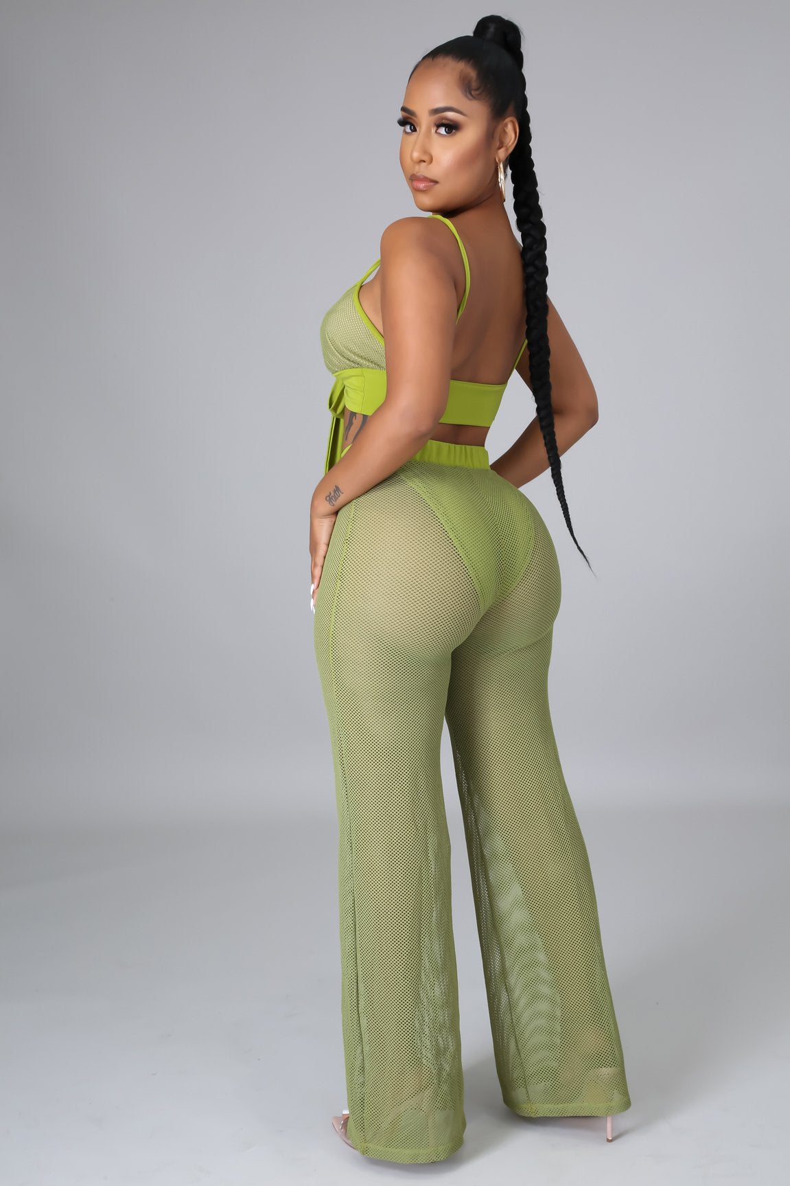 Sexy Fashion Hollow See Through Beach Two Piece Pants Set 9