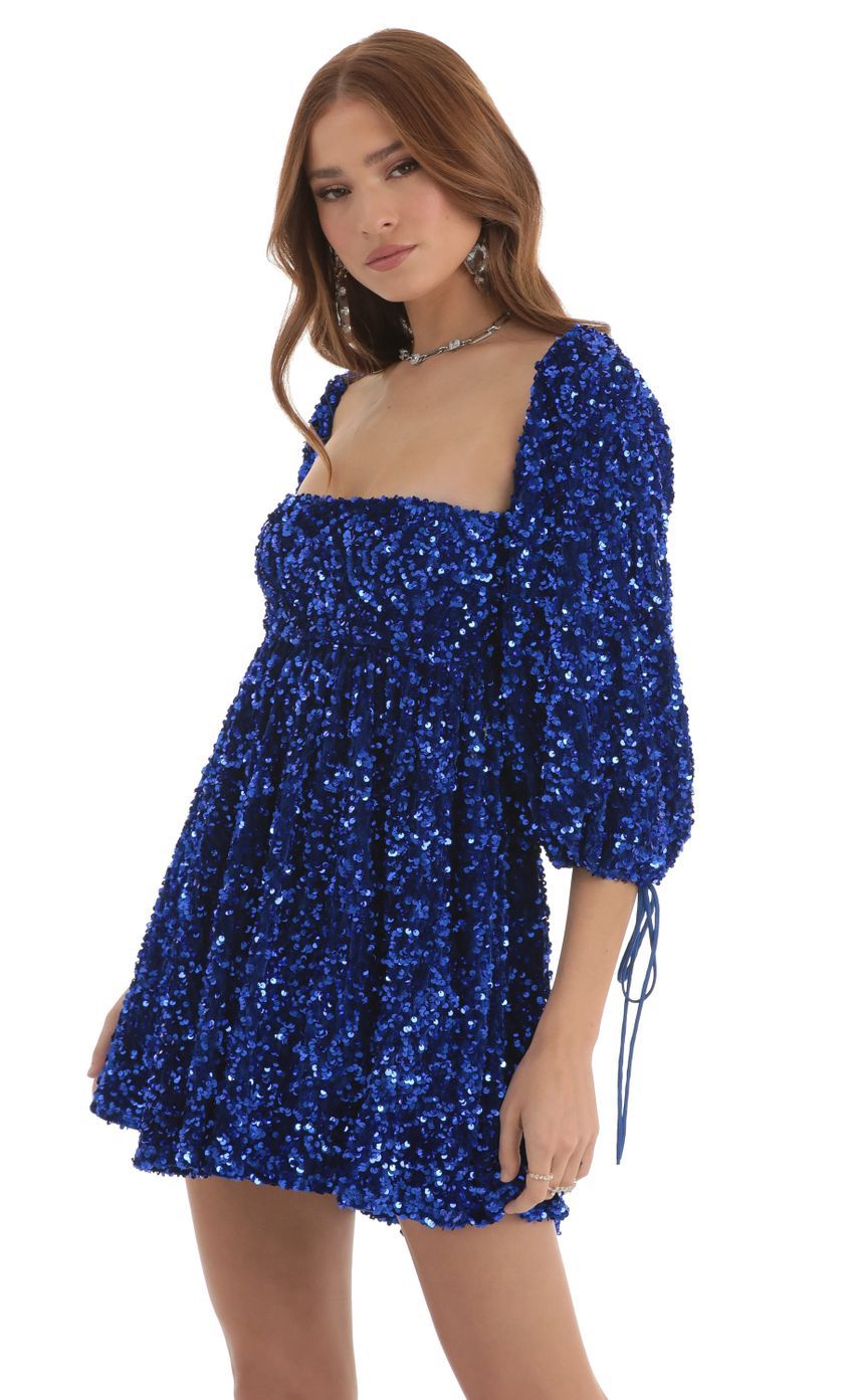 Plus Size Women Sequin Summer Casual Round Neck Short Sleeve Solid Dress 4