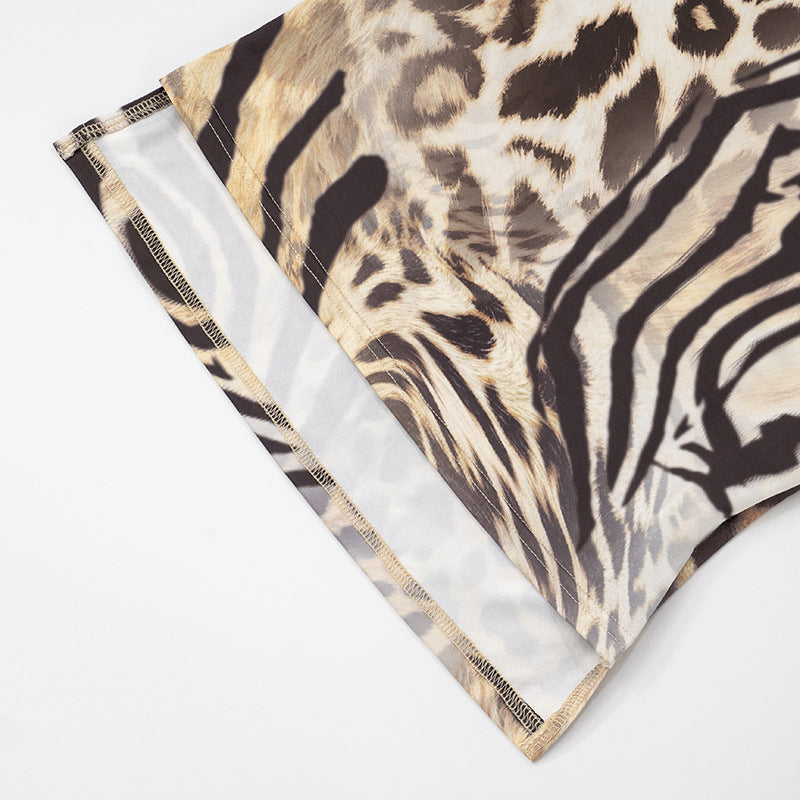 Women Spring/Summer Off Shoulder Print Two Piece Set 18