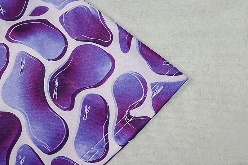 Fashion Printed Women's Patchwork Slim Waist A-Line Casual Chic V-Neck Maxi Dress 14