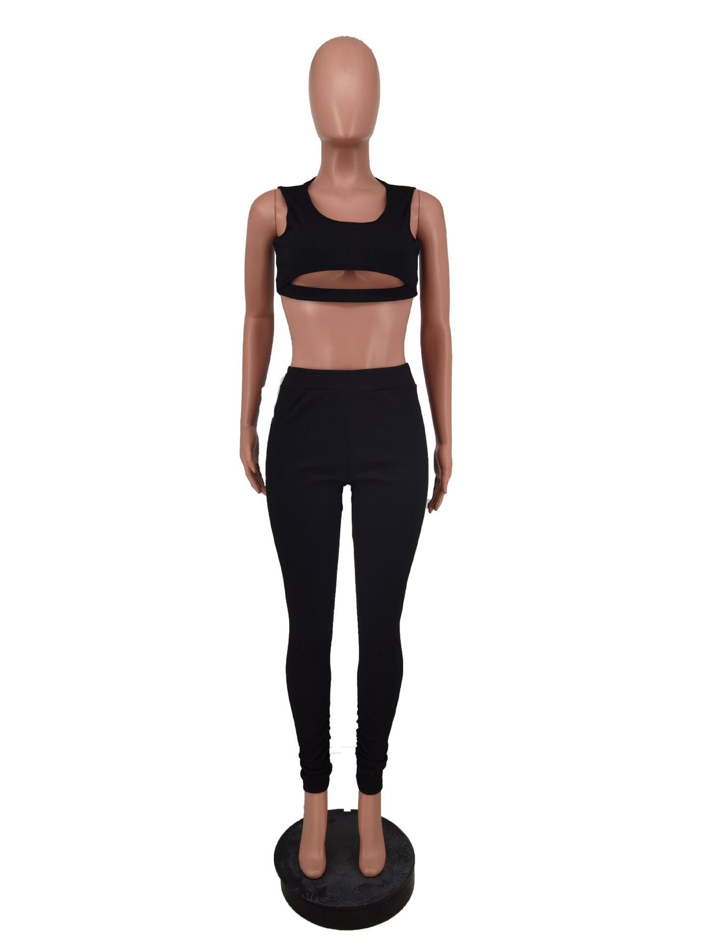 Women Sleeveless Top and Pant Two-piece Set 4