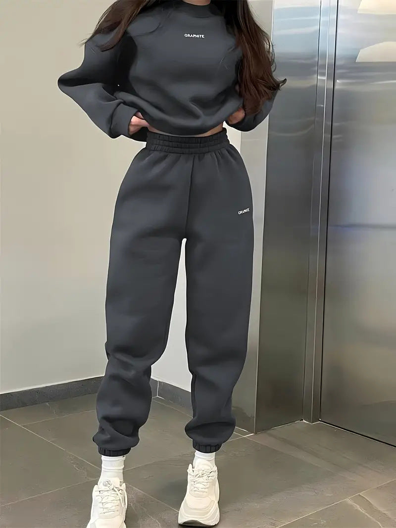 Women Casual Hoodies and Pants Two-piece Set 14