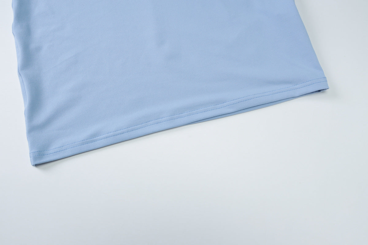 Women Autumn Long Sleeve Cape Strapless Sexy Strapless Top and Bodycon Dress Two-Piece Set 13