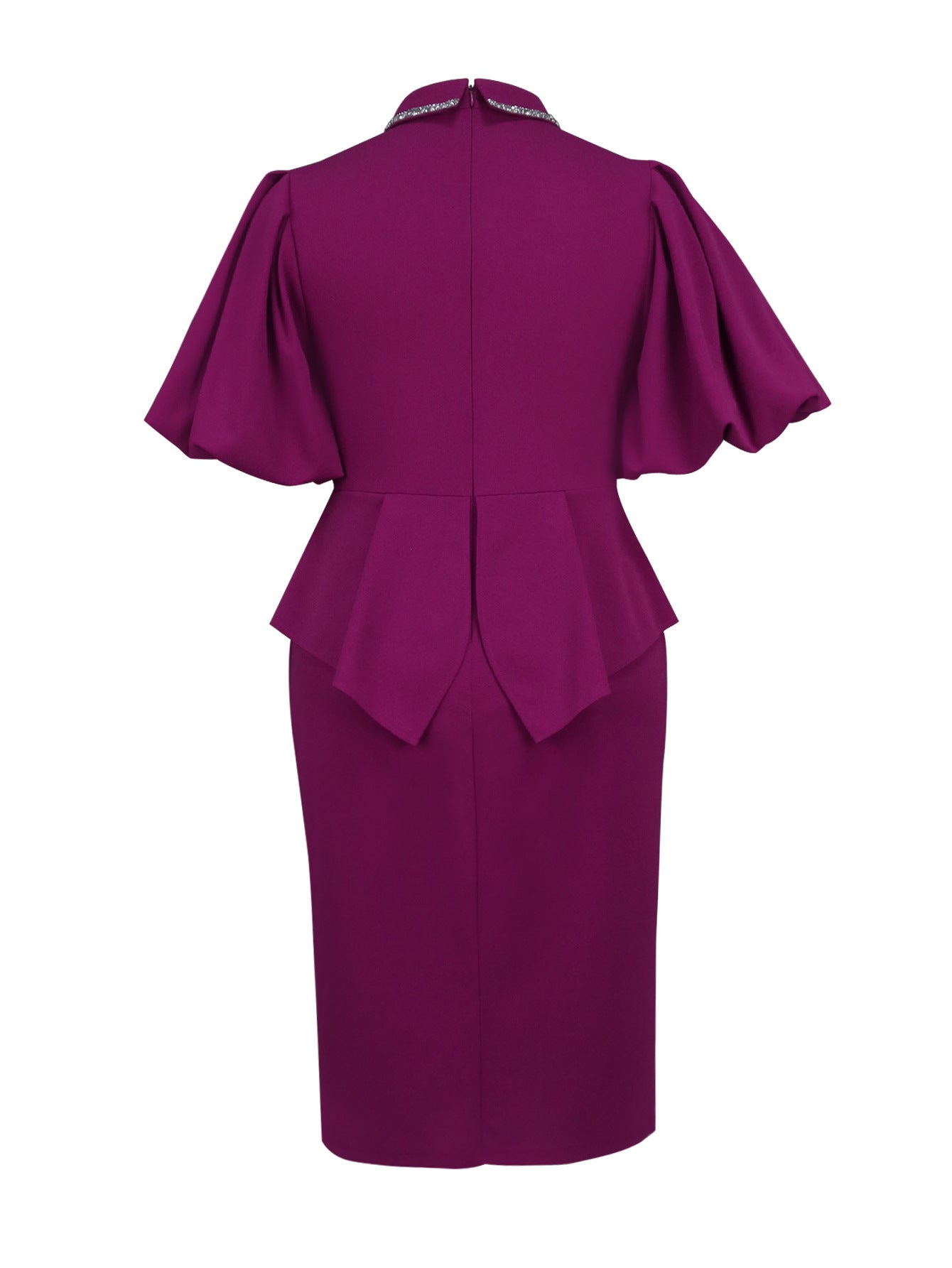 African Plus Size Ruffle Formal Party Elegant Fake Two Piece Bodycon Dress 7