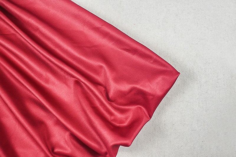 Women Pleated Off-Shoulder Halter Neck Dress 15