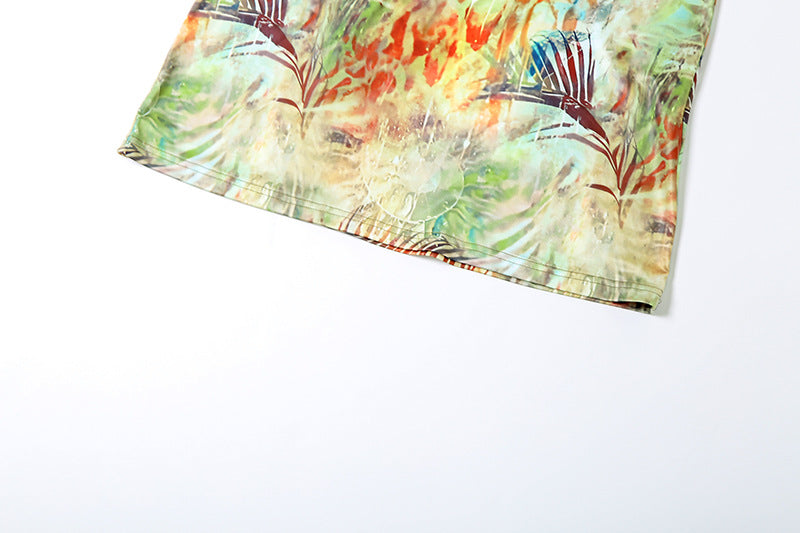 Women's Spring Halter Neck Tie Beaded Chain Slim Low Back Sexy Dress 41