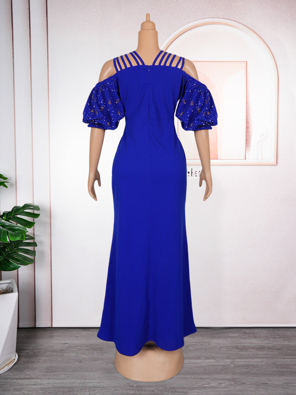 Plus size African Women formal party party dress 14