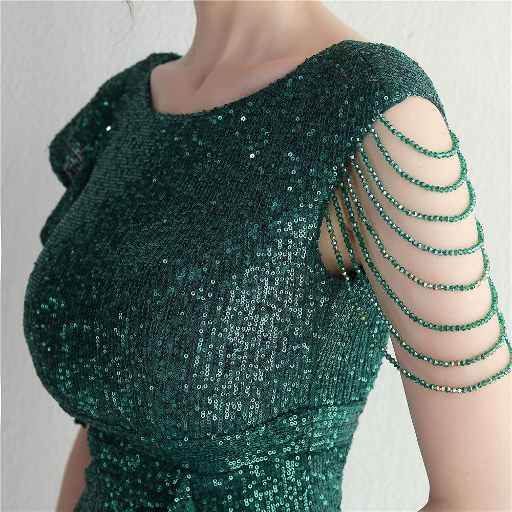 Beaded Sequin Nightclub Party Sexy Bodycon Short Dress 15