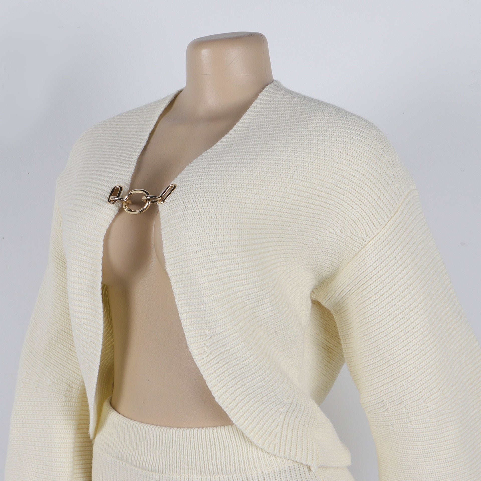 Women cardigan sweater and Bodycon Skirt Two Piece Set 6