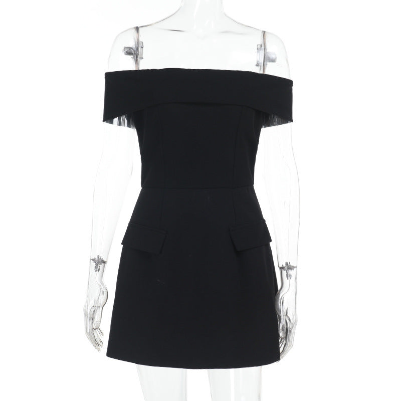 Summer Off Shoulder Slim Waist Chic Short Dress 6
