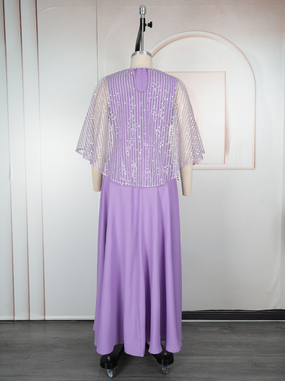 Muslim Dubai Women's African Sleeve Loose Casual Beaded Robe Dress 13