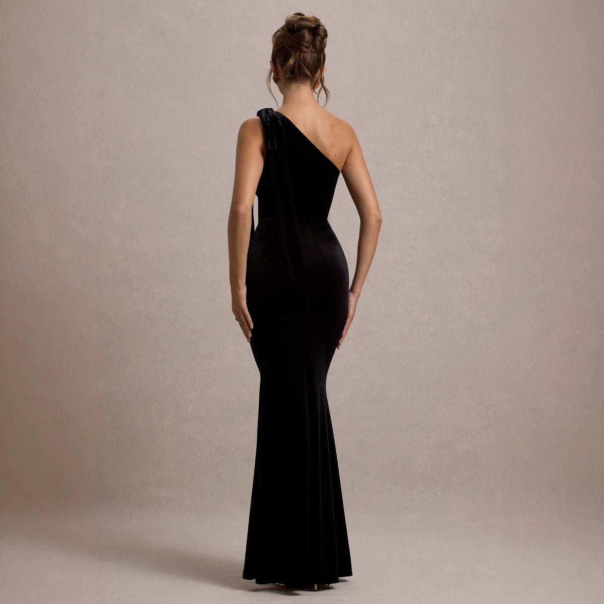 Women spring and summer Solid Casual sexy Slash Shoulder sleeveless Bodycon Dress 3