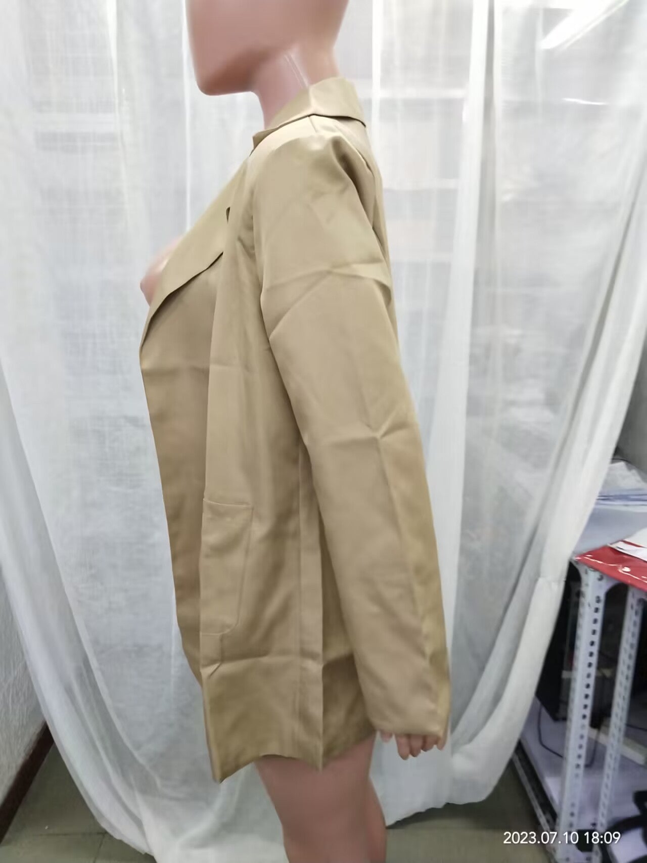 Spring Fall Women's Long Sleeve Plain Pocket Cardigan Blazer Jacket 22