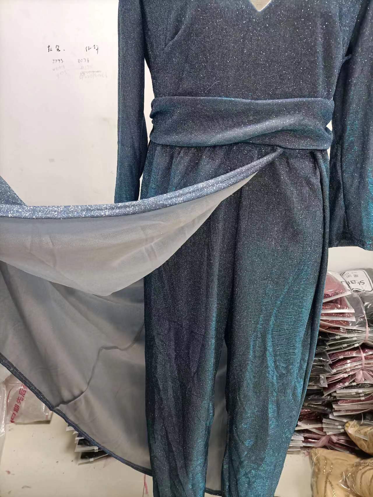 Women Formal Party Sequin Strapless Sexy Jumpsuit 9