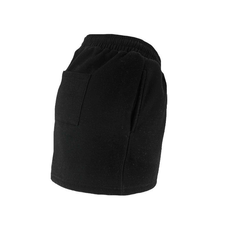 Fall Winter Solid Color Round Neck Pullover Long Sleeve Hoodies Women's Fashion Casual Shorts Two Piece Set 34