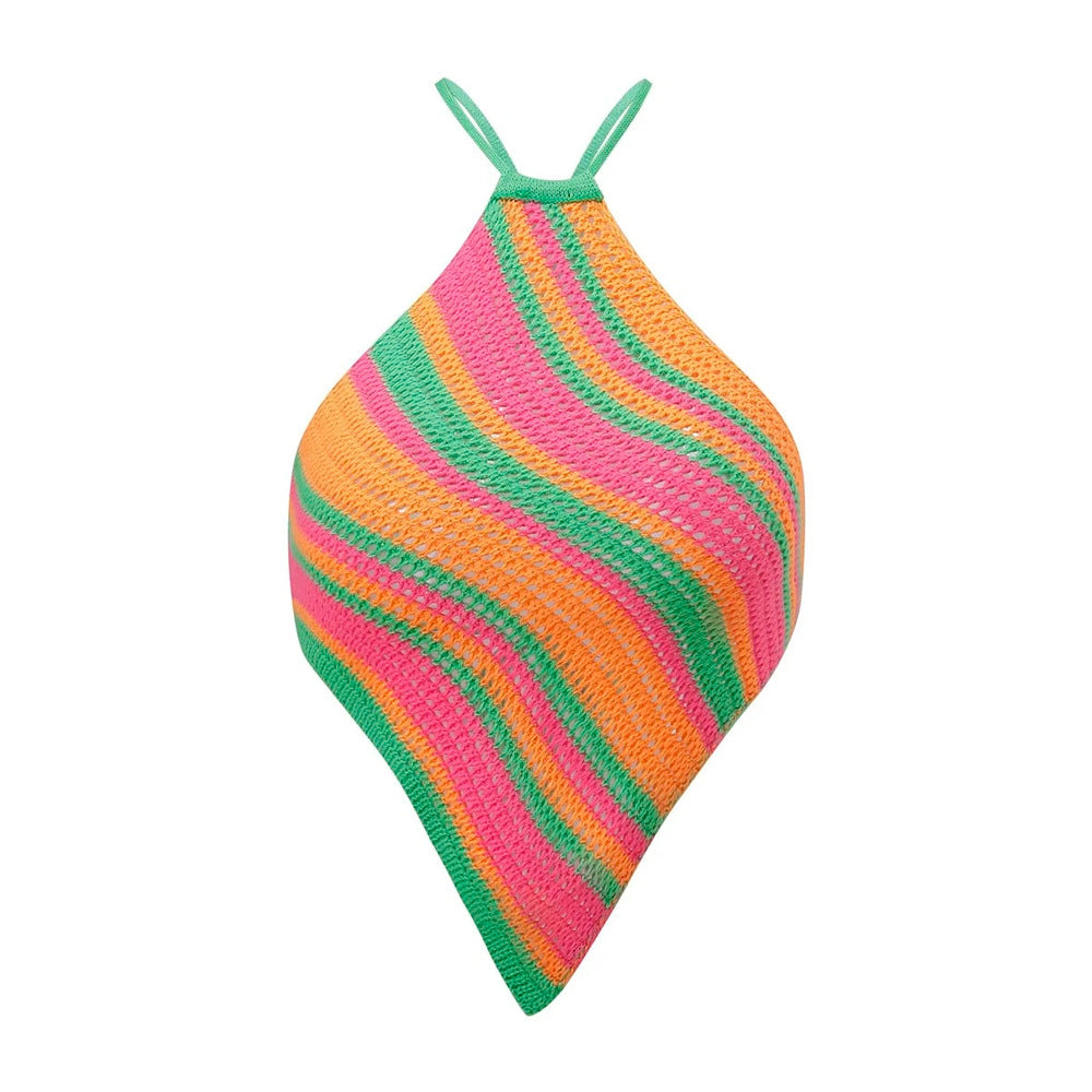 Women's Strapless Tops Beach Halter Neck Knitting Camisole