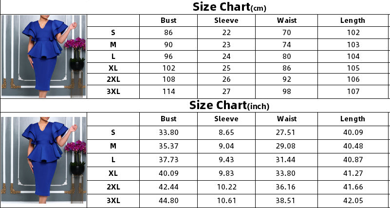 Women Elegant Ruffled African Dress 8