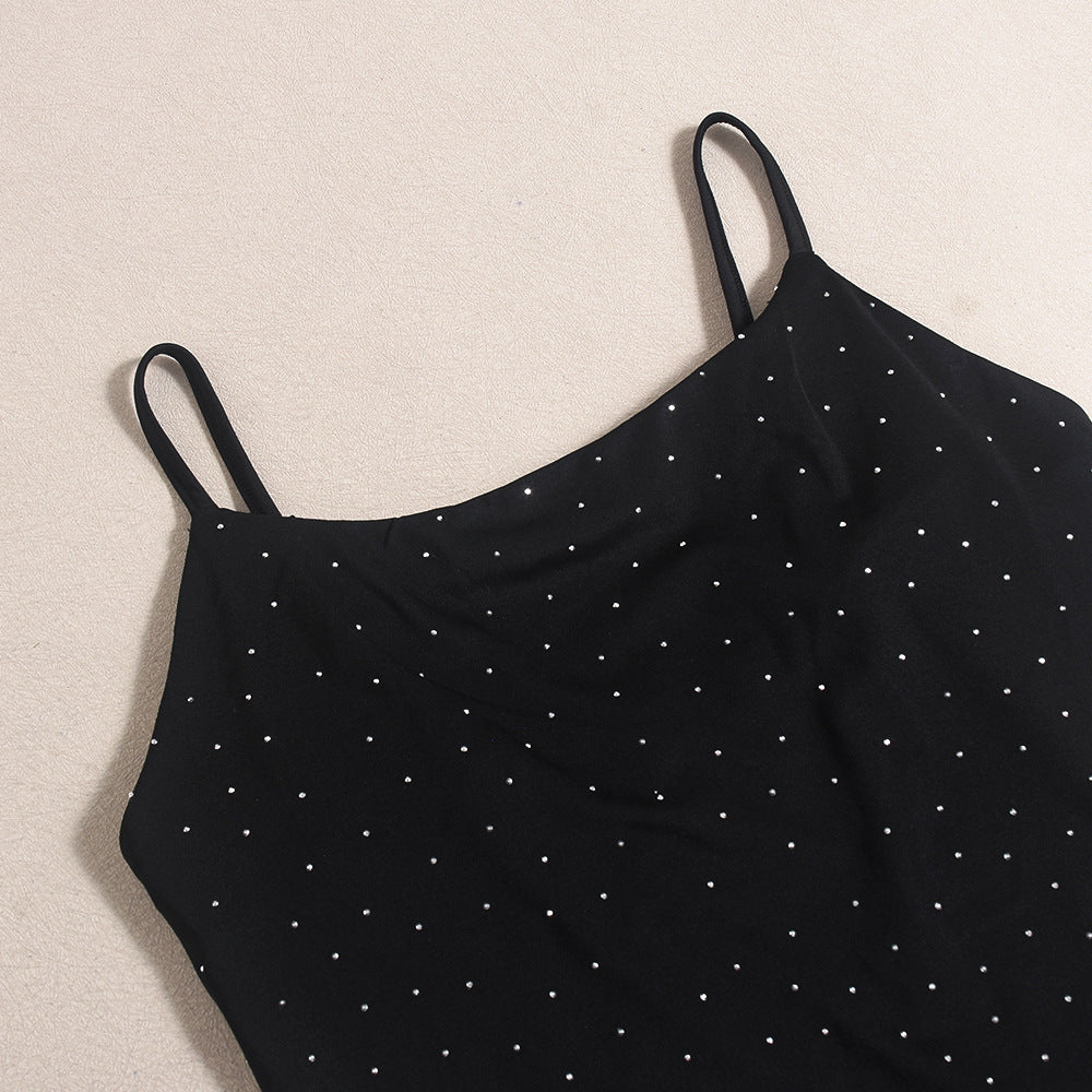 Summer Slimming Low Back Beaded Strap Dress for Women 12