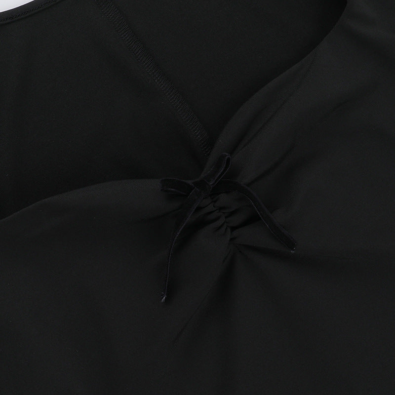 Women Fall Puffy Long Sleeve Bodycon Dress 10