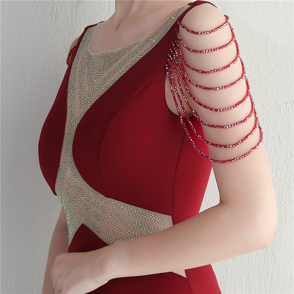 Beaded Gown Dinner Prom Long Evening Dress 14