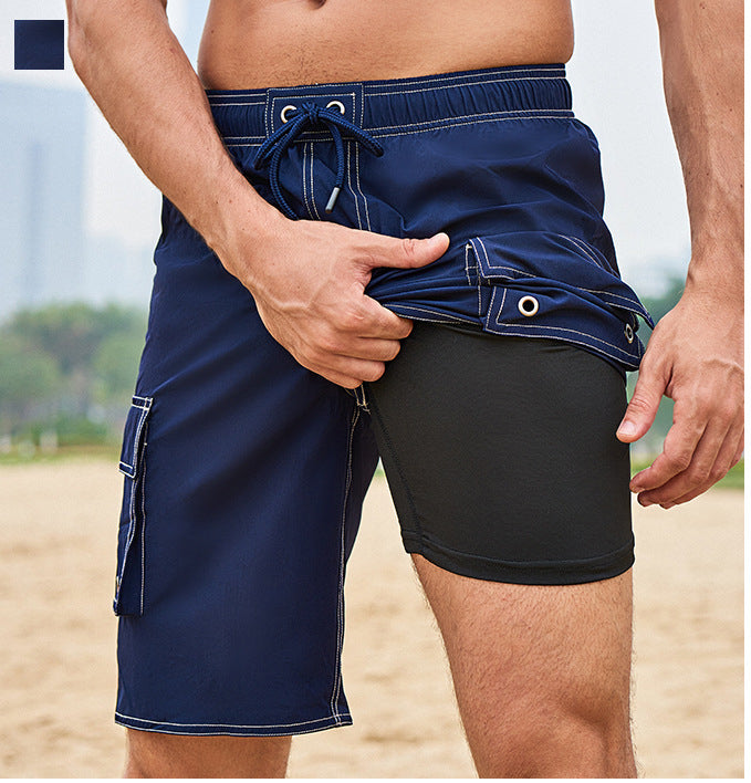 Summer men's Solid beach pants 5