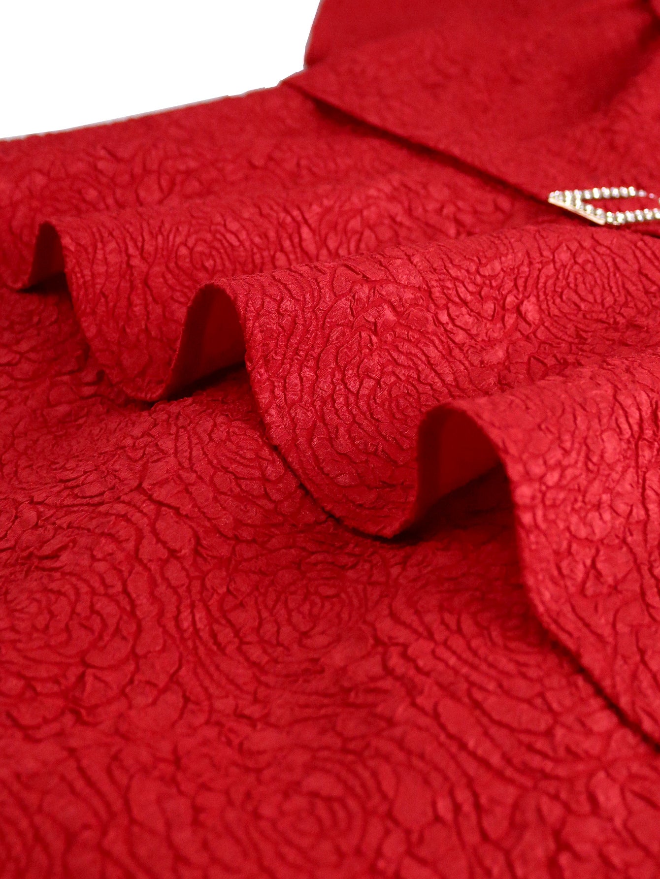 Plus Size Women Elegant Jacquard Ruffle Formal Party Bodycon Dresses 8