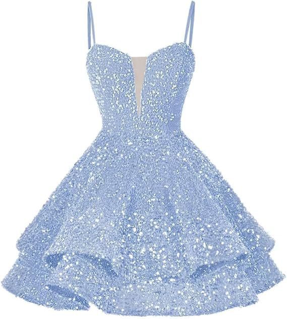 Women Sequined Strapless Sexy Prom Dress 5