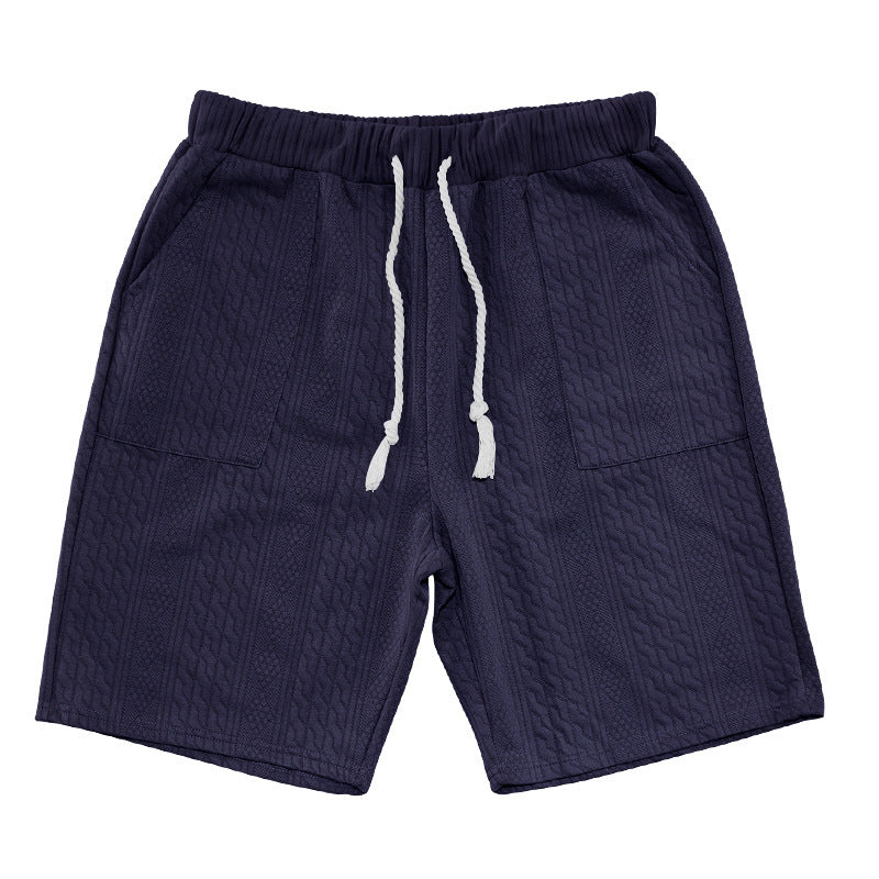 Men's Summer Loose Sleeveless T-Shirt Shorts Men's Summer Casual Jacquard Knitting Set 29